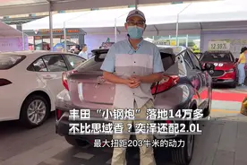 丰田“小钢炮”落地14万多，不比思域香？奕泽还配2.0L视频封面