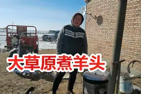 内蒙人给“尊贵”客人吃的肉，阿胖姐草原煮羊头：看着就流口水视频封面