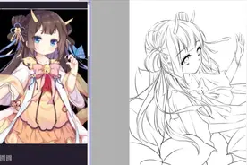 二次元古风小萝莉绘制现场教学，方舟指令线稿