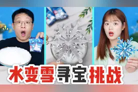 水变雪里藏着水晶雪花，放冰箱冷藏2小时，能让东西瞬间冰冻？视频封面