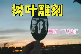 把人物雕刻在树叶上有人见过吗？帅小伙亲测视频封面
