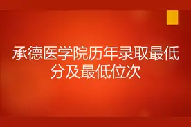 承德医学院历年录取最低分及最低位次视频封面