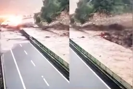 全线管制！监拍：四川都汶高速遭泥石流“淹没”致道路中断！视频封面
