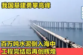 我国基建勇攀高峰，百万吨水泥倒入海中，工程完结后再创辉煌视频封面