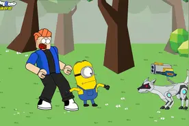 小黄人养了一条机器狗，它还会跳广场舞！小黄人多久没刷牙啦？视频封面