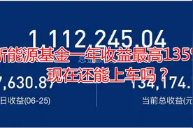 新能源基金一年收益最高135%，现在还能上车吗？视频封面