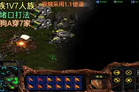 星际争霸：不堵口打法，虫族1V7人族，只用小狗进攻A穿7家视频封面