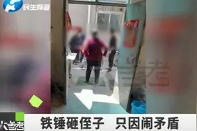 惊悚一幕！叔侄因宅基地起纠纷，叔叔怒抡铁锤砸侄子视频封面