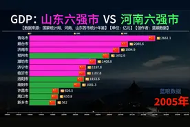 山东六强市VS河南六强市GDP对比，济南和郑州哪个城市发展更好？