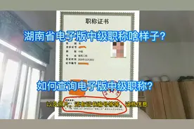 湖南省中级职称不止有纸质版，还有电子版了，电子版职称啥样？视频封面