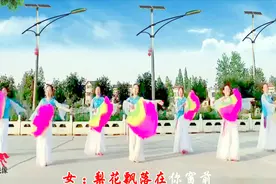 扇子舞《溺水三千》古风古韵梨花飘落，画中伊人在闺中悠怨视频封面