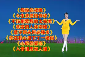 《想你的夜晚》《不该把爱想的太完美》《你在我心里下了一场雨》