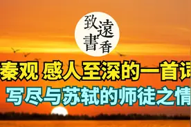 秦观这首词，写尽与苏轼的师徒之情，感人肺腑、读来久久不能忘怀视频封面
