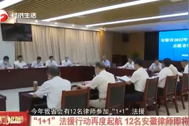 “1+1”法援行动再度起航 12名安徽律师“出征”视频封面
