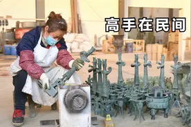 河南小伙返乡创业仿制青铜器：年销售额1500万，1套编钟250000元视频封面
