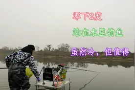 冬季气温零下2度，站在水里钓鱼，还有谁比我更爱野钓视频封面