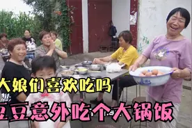 腌20天的鸡蛋，豆豆煮一盆，分给邻居大娘尝鲜，却意外吃个大锅饭视频封面