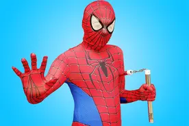 儿童萌宝乐园：超帅的蜘蛛侠怎么能，不会武功呢？双截棍很6的哦视频封面