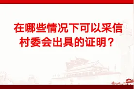 在哪些情况下可以采信村委会出具的证明？视频封面
