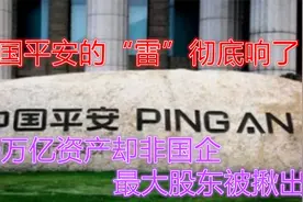 10万亿资产却非国企，中国平安的“雷”彻底响了，最大股东被揪出视频封面