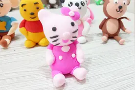 超轻黏土（橡皮泥）手工制作教程——小猫，带孩子一起做一下吧