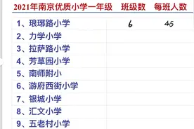 你们见过小学一年级有21个班级的学校吗？盘点南京优质小学班级数