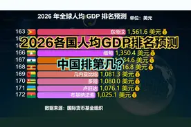 IMF预测2026年各国人均GDP排名：越南第115，韩国第37，中国呢？视频封面
