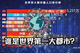世界百大都市圈人口排行榜，北京上海未进前五，谁是全球第1？视频封面