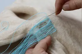 腋下大破洞织补方法，细节教学无痕织补，适合不会补衣服的人视频封面