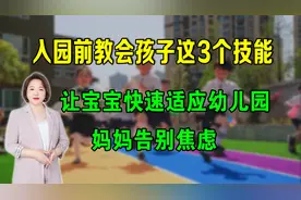教会孩子这3个技能，让宝宝快速适应幼儿园，妈妈告别焦虑视频封面