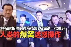 人类的爆笑迷惑操作，王健林被蹭拍照的微商挡路，被保镖一把推开视频封面