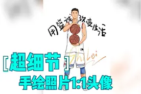 手绘篮球少年头像插画视频封面