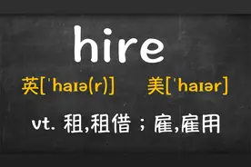 单词说：hire｜租借｜雇佣｜反义词fire｜单词详解｜台词示范视频封面