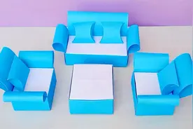 宝宝学折纸：教你做折纸沙发，简单折纸大全，小朋友很喜欢！