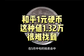 拍了1.32万，珍贵的86年和平1元硬币，谁家还有？
