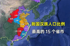 我国汉族人口比例最高的15个省市，哪个省最让人意外？