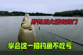老钓友用5克浮漂钓鲫鱼又快又准，原来用了这一招，学会不吃亏