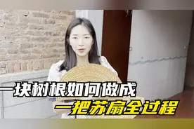 如何一把一块老树根做成一把漂亮的苏扇？瑶妹零距离全程带你观看视频封面