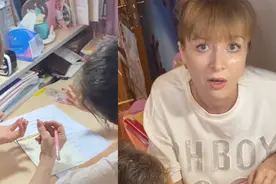 俄罗斯妈妈辅导孩子中国小学数学题 被“鸡兔同笼”整懵 爸爸直乐视频封面