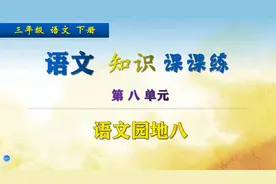 三年级下册语文《语文园地八》，讲解语文练习，巩固语文基础