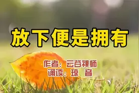 赏读：放下便是拥有。不必为难自己视频封面
