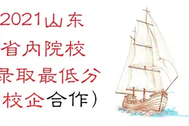 校企合作类型2021山东省内院校最低分视频封面
