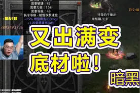 【暗黑2】又出满变底材了。要不要做个340满变无限？视频封面