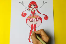 手绘小花仙之黑化的椿简笔画 小伙伴你喜欢黑化的椿吗