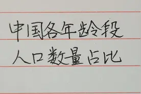 中国各年龄段人口数量占比。视频封面