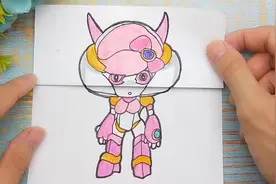 用一张纸手绘美羊羊决战次时代机械化，拉开更有趣，简直太搞笑