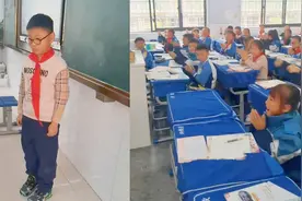 男孩从不及格逆袭到全班第一，被老师叫上讲台，全班为他欢呼鼓掌视频封面