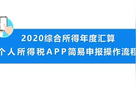 “个人所得税APP”综合所得标准申报操作视频封面