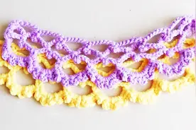 钩编镂空花边，钩编裙子、衣服下摆都是不错的选择