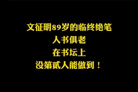 文徵明89岁的临终绝笔，人书合一，堪称800年来的行书天花板视频封面